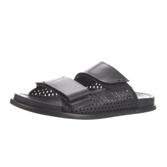Mercedes Castillo Celynne Slide Sandal Perforated Grip-Strap Black 9.5/ 39.5 - Picture 15 of 16